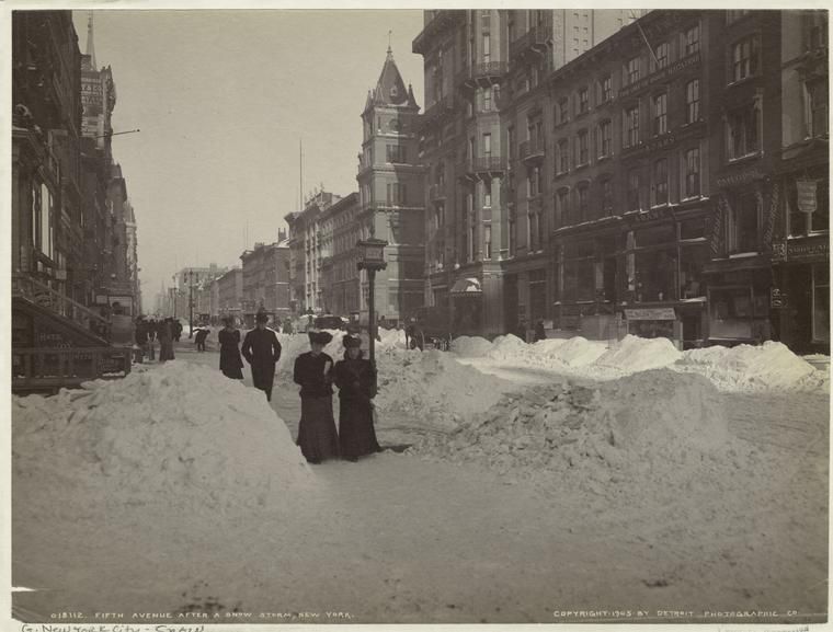 Fifth Avenue, After A Snow Storm. 1905.
